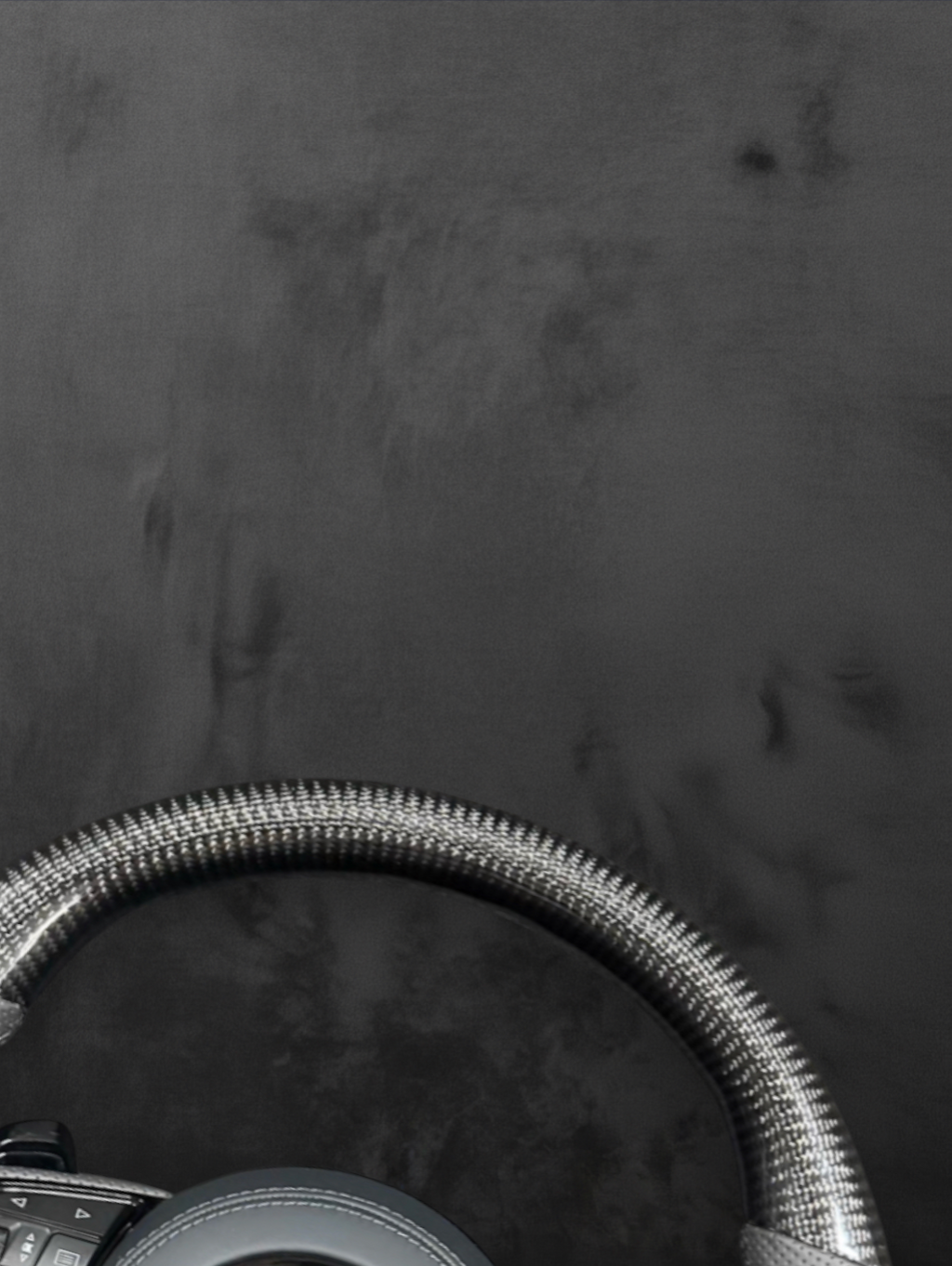 Custom Audi Carbon fiber Steering Wheel – Grey Perforated Leather Grip