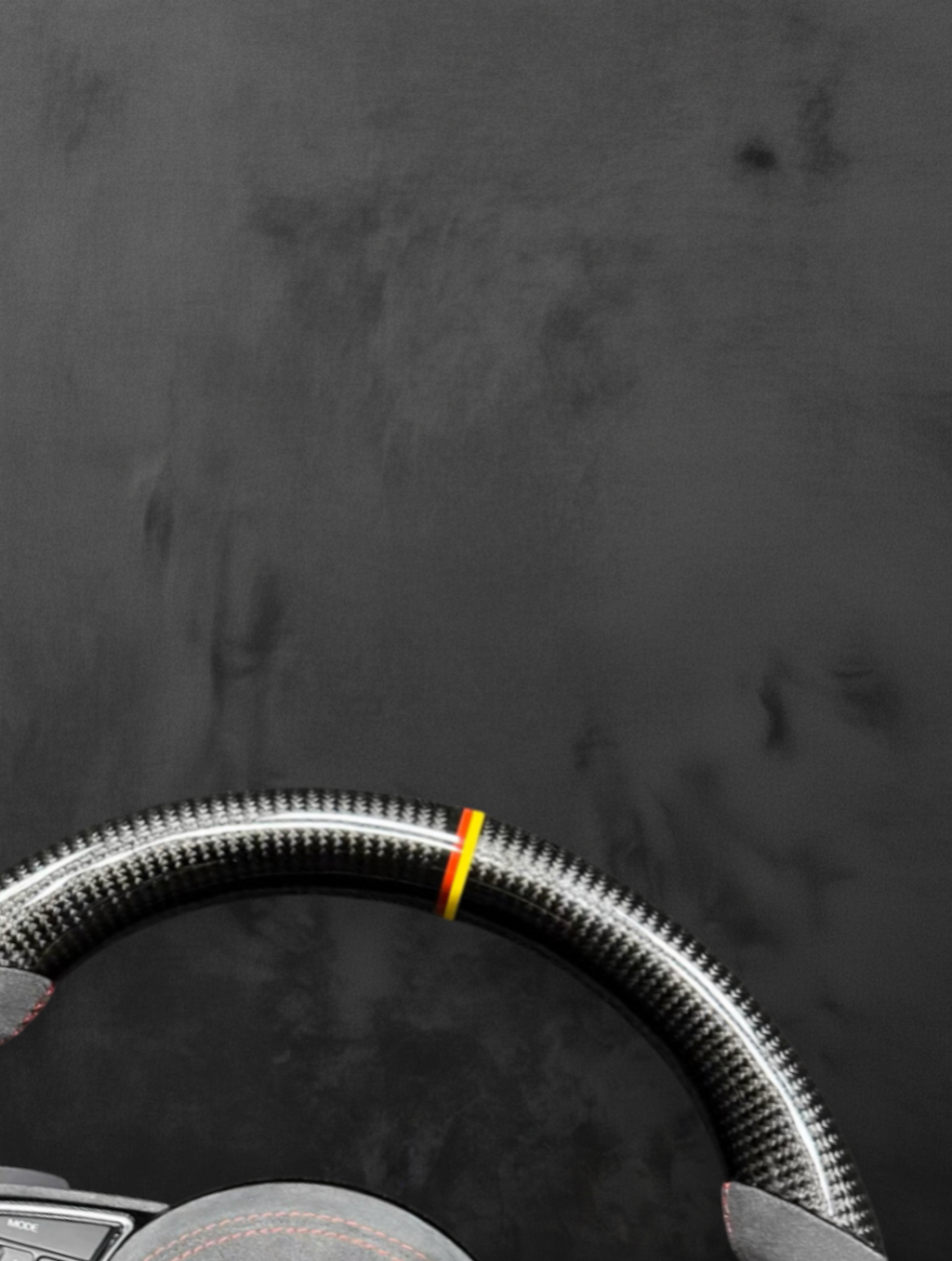 Custom Audi Alcantara/Carbon Steering Wheel – German stripe