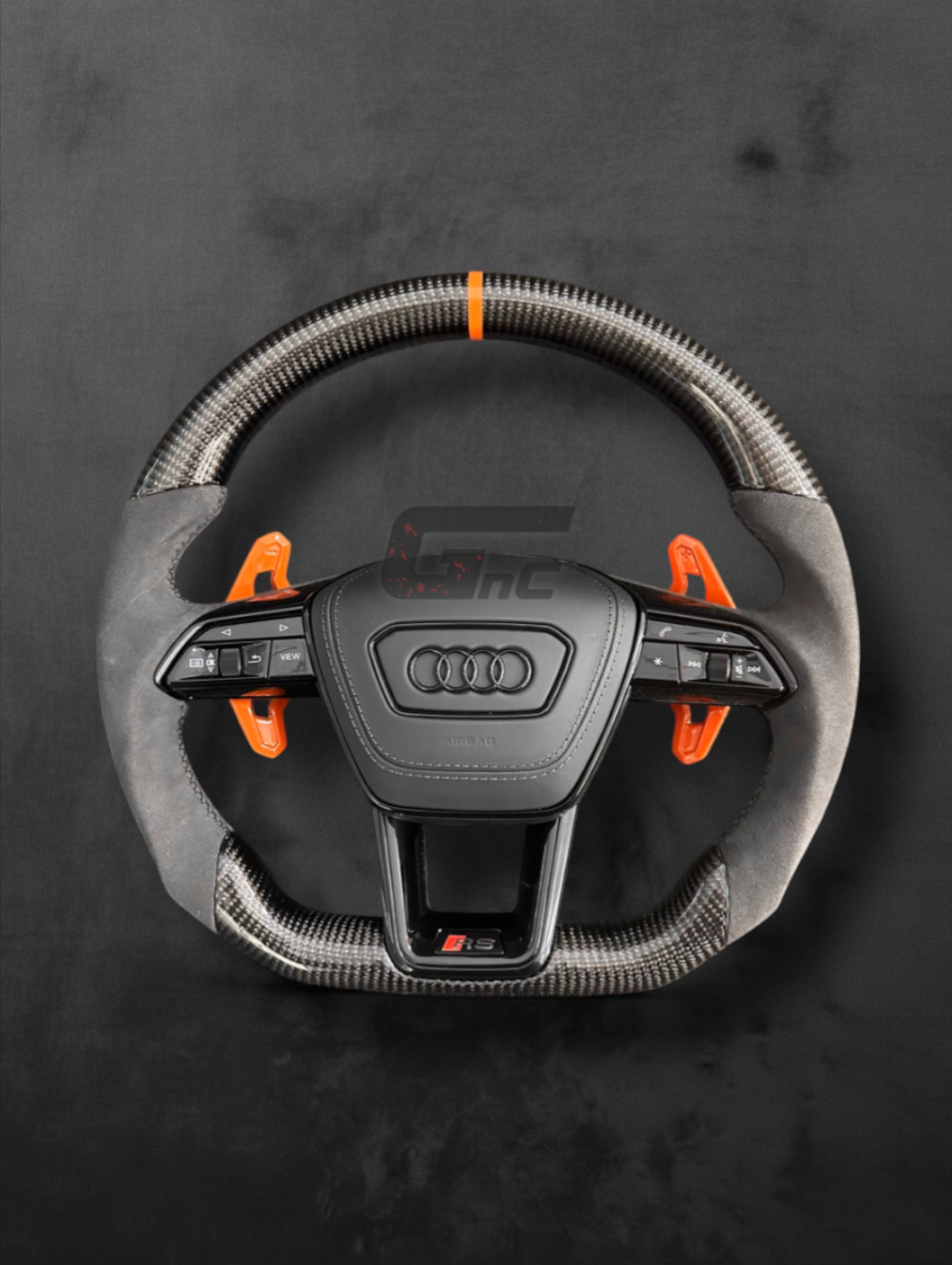 Custom Audi Steering Wheel Orange Edition