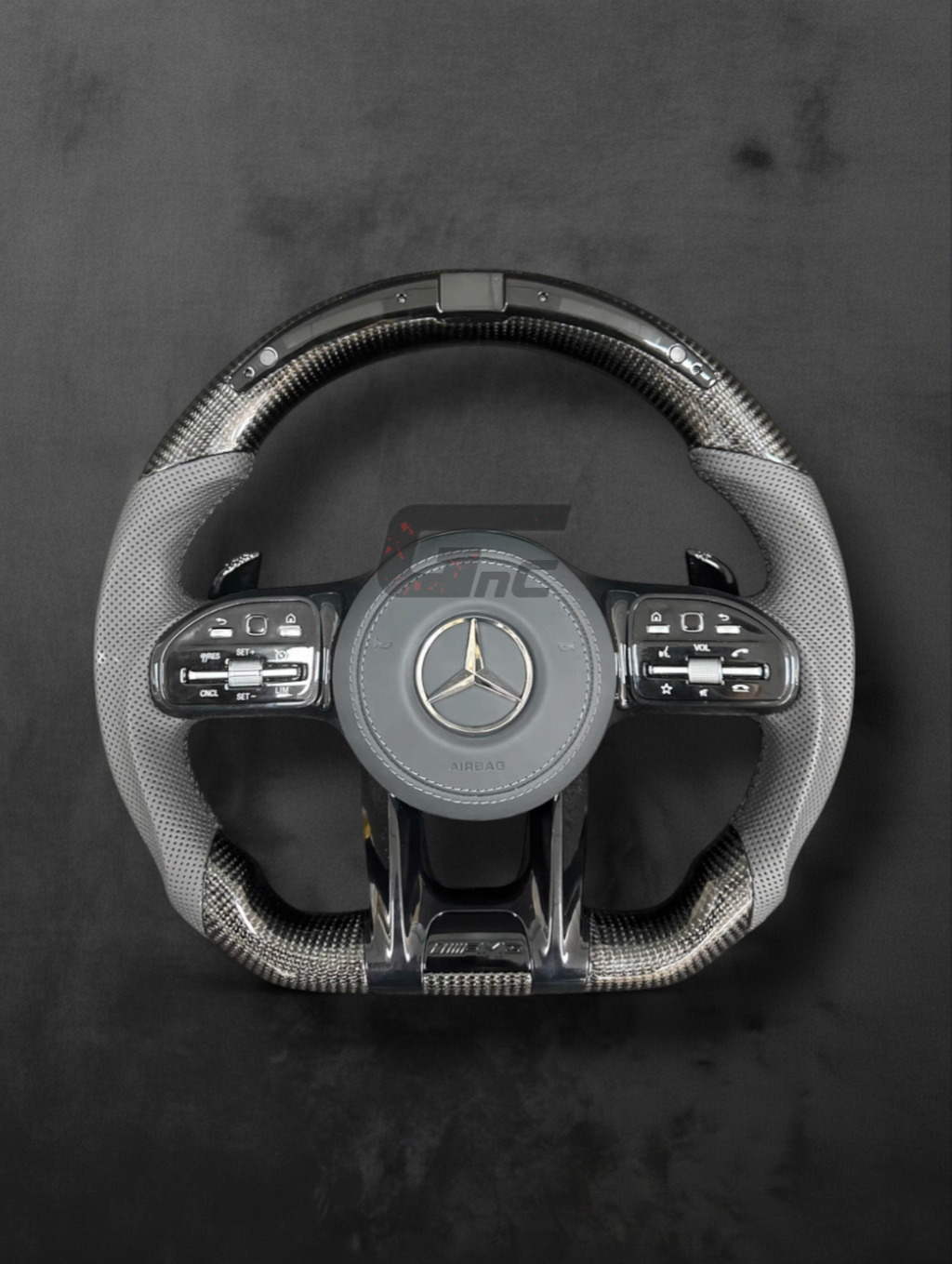 Custom AMG Carbon Performance Steering Wheel — LED Display