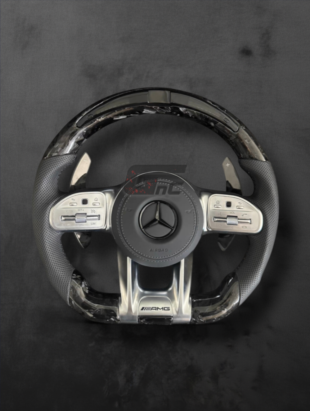 Custom AMG Forged Carbon performance Steering Wheel — LED Display