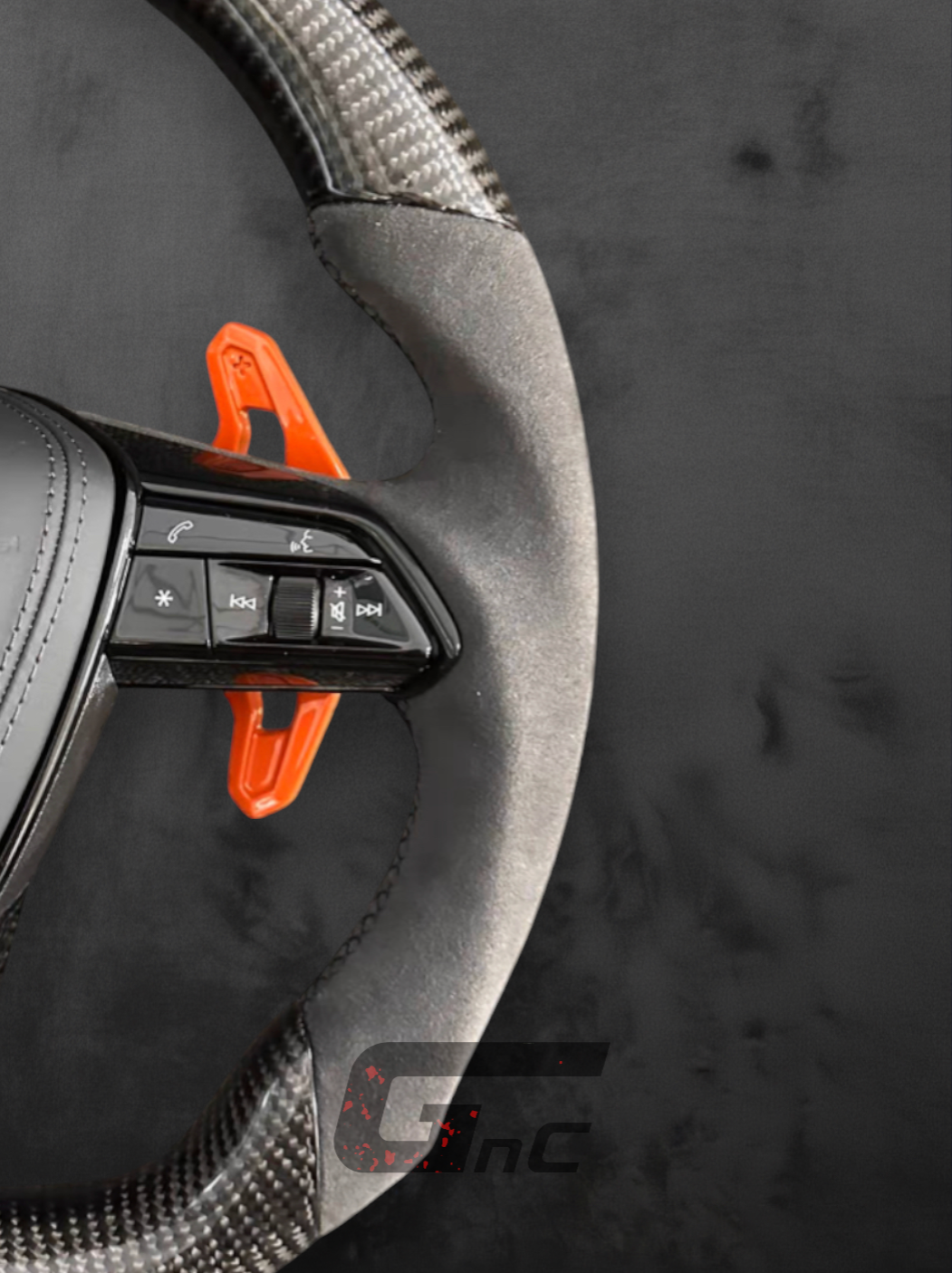 Custom Audi Steering Wheel Orange Edition