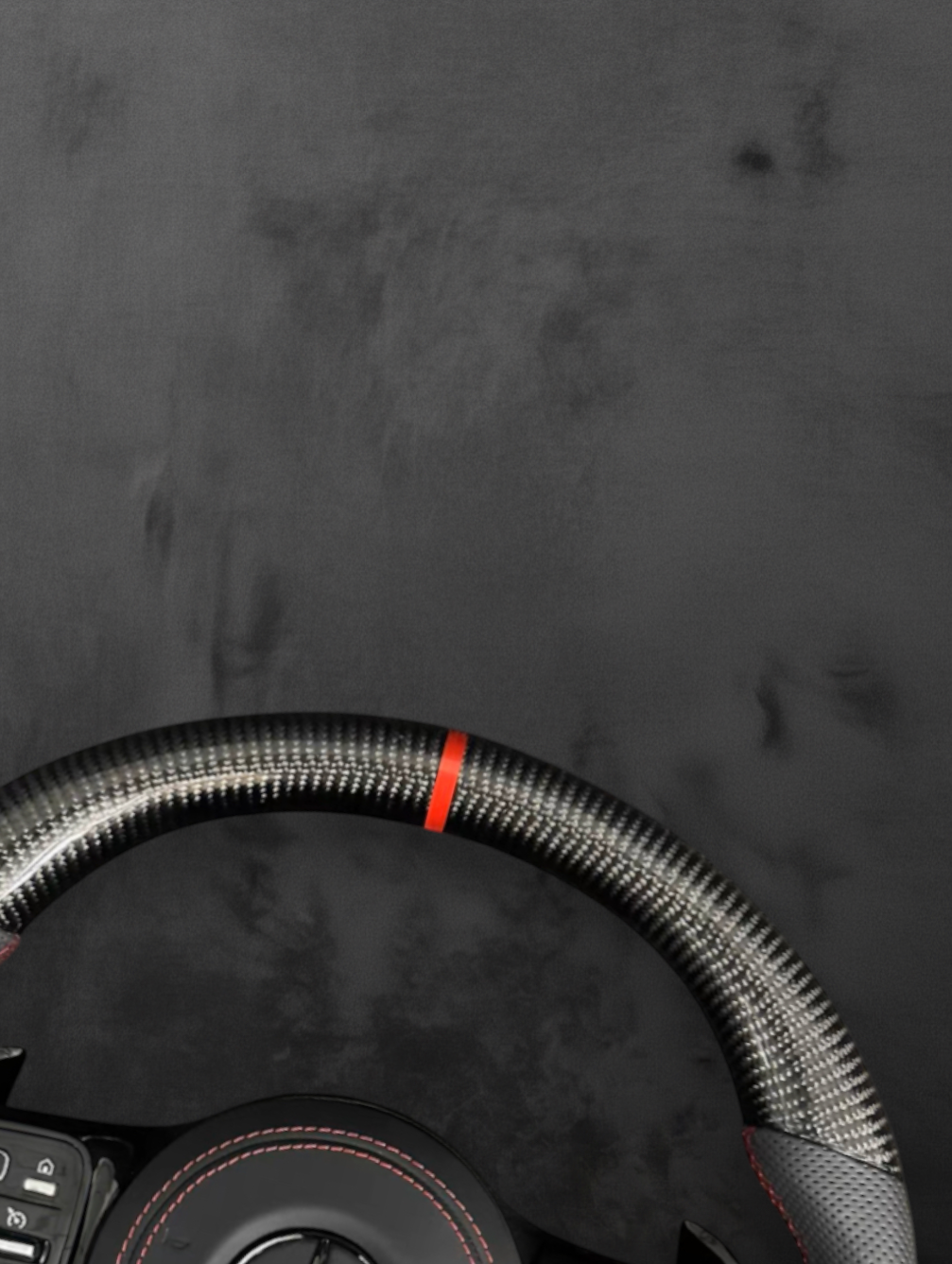 Custom AMG Sport Carbon Wheel — Gloss Black with Red Details