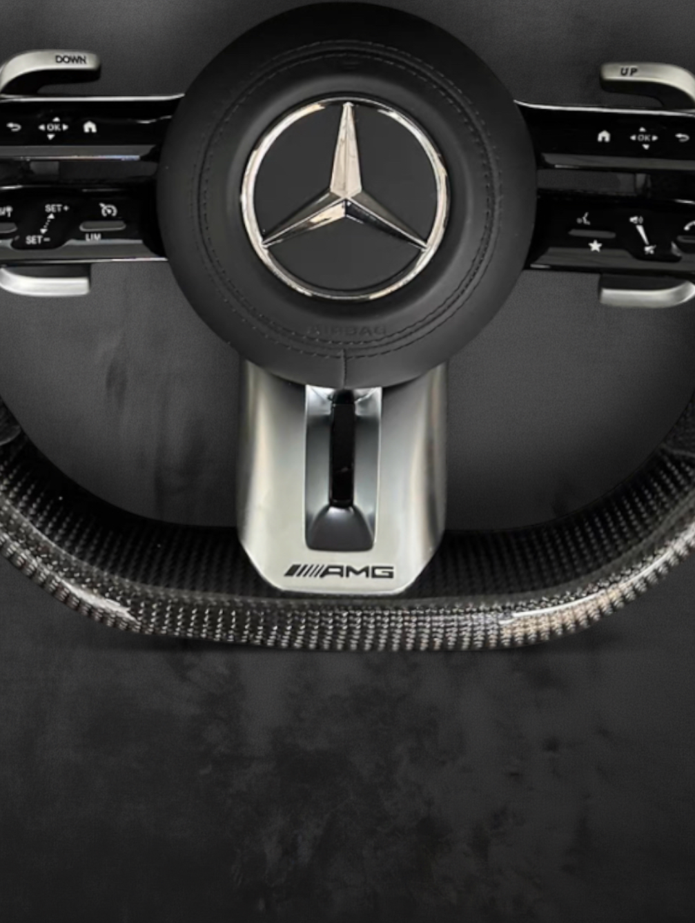 Custom AMG Carbon Performance Steering Wheel - LED Display